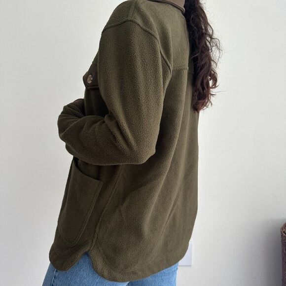 NWT Blank NYC olive green fleece shirt shacket - Picture 6 of 9